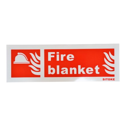 IMPA 336150 SIGN FIRE CONTROL FIRE BLANKET RED 100 X 300 MM