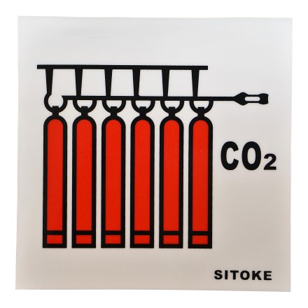 IMPA 336048 SIGN FIRE CONTROL CO2 BATTERY 150 X 150 MM