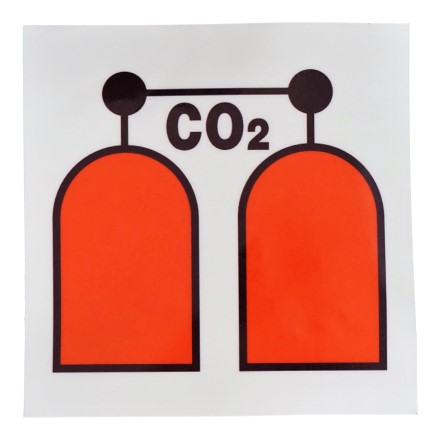 IMPA 336009 SIGN FIRE CONTROL CO2 RELEASE STATION 150 X 150 MM