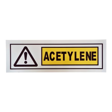 IMPA 331701 SIGN CAUTION ACETYLENE DECK & ENGINE ROOM #7701 100 X 300 MM