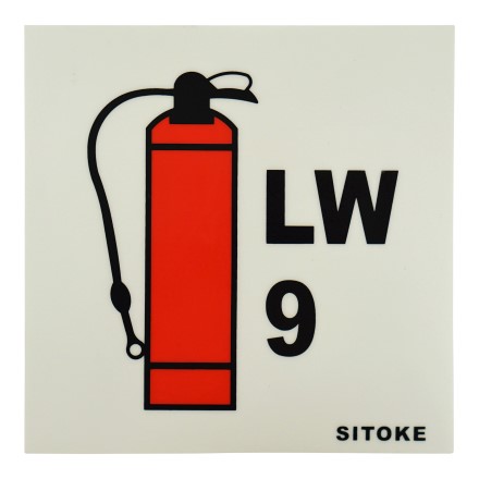 IMPA 336080 SIGN FIRE CONTROL FOAM FIRE EXTINGUISHER 150 X 150 MM