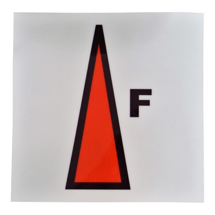 IMPA 336015 SIGN FIRE CONTROL FOAM NOZZLE 150 X 150 MM