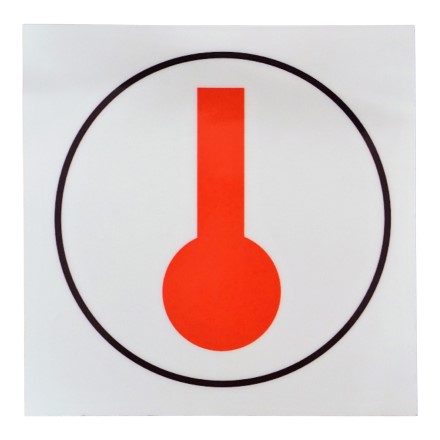 IMPA 336061 SIGN FIRE CONTROL HEAT DETECTOR 150 X 150 MM