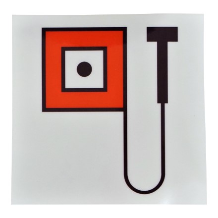 IMPA 336005 SIGN FIRE CONTROL MANUALLY OPERATED CALL POINT 150 X 150 MM