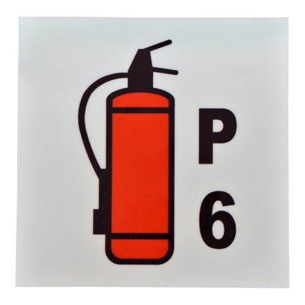 IMPA 336079 SIGN FIRE CONTROL POWDER(P6) FIRE EXTINGUISHER 150 X 150 MM