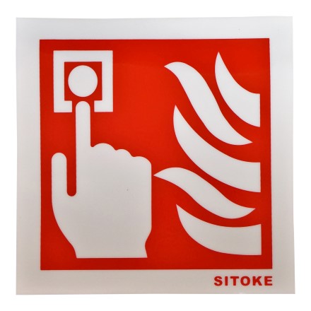 IMPA 336101 SIGN FIRE CONTROL FIRE ALARM RED 150 X 150 MM