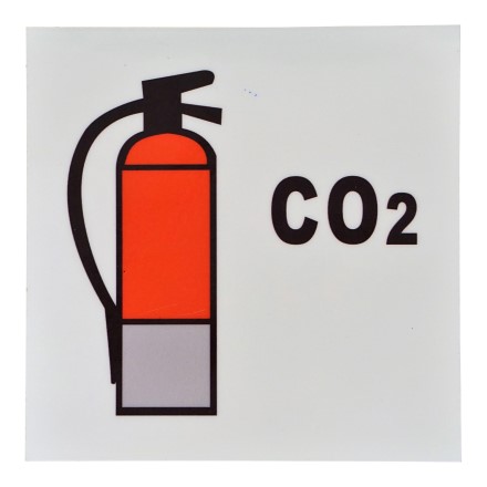 IMPA 336847 SYMBOL FIRE CONTROL ISO 17631 CO2 FIRE EXTINGUISHER 150 X 150 MM