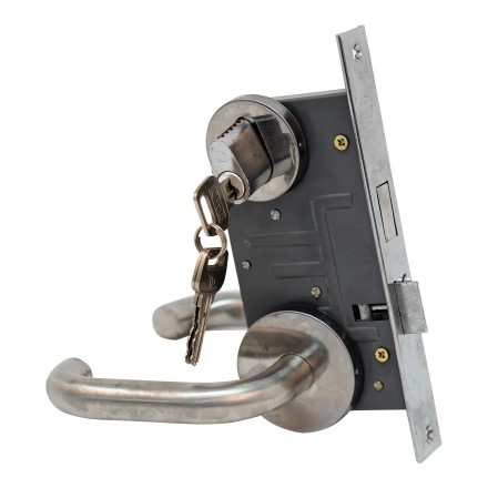 IMPA 490113 CYLINDER MORTISE LOCK W/ LEVER HANDLE OHS#2320 (LEFT OR RIGHT) STAINLESS STEEL