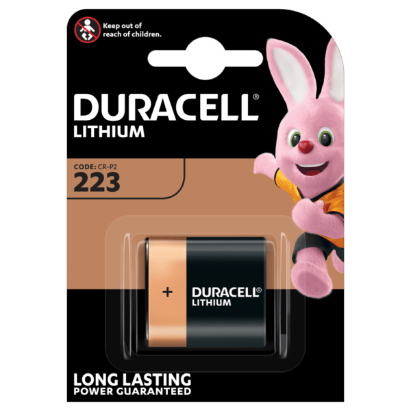 DURACELL SPECIALTY HIGH POWER LITHIUM 223 PHOTO BATTERY 6V