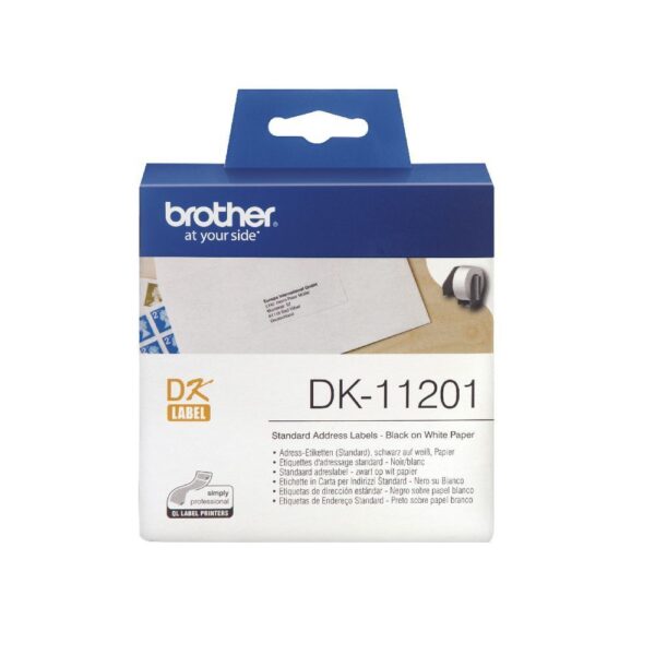 Brother DK11201 Standard Address Label, 29mm X 90mm X 400pcs