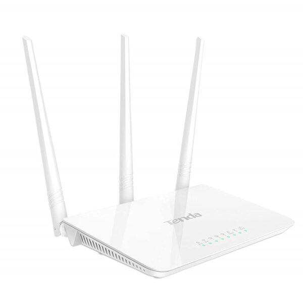 Tenda F3 300Mbps Wireless Router with 3 External Antennas - White