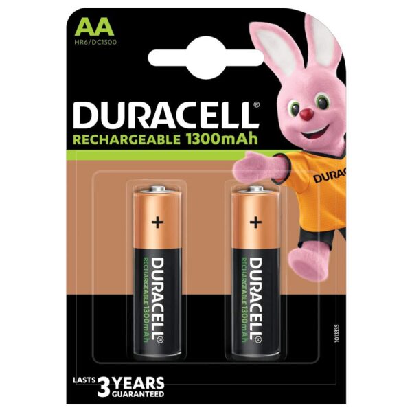 DURACELL RECHARGEABLE AA 1300MAH BATTERIES