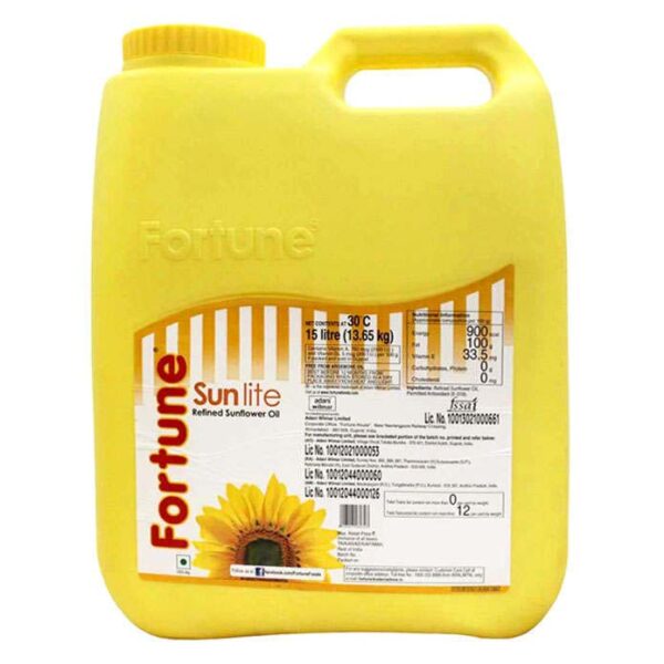 Fortune SunLite Refined Sunflower Oil 15 L