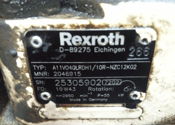 REXROTH A11V040LRDH1/10R-NZC12K02-D-89275 ELCHINGEN PISTON PUMPS